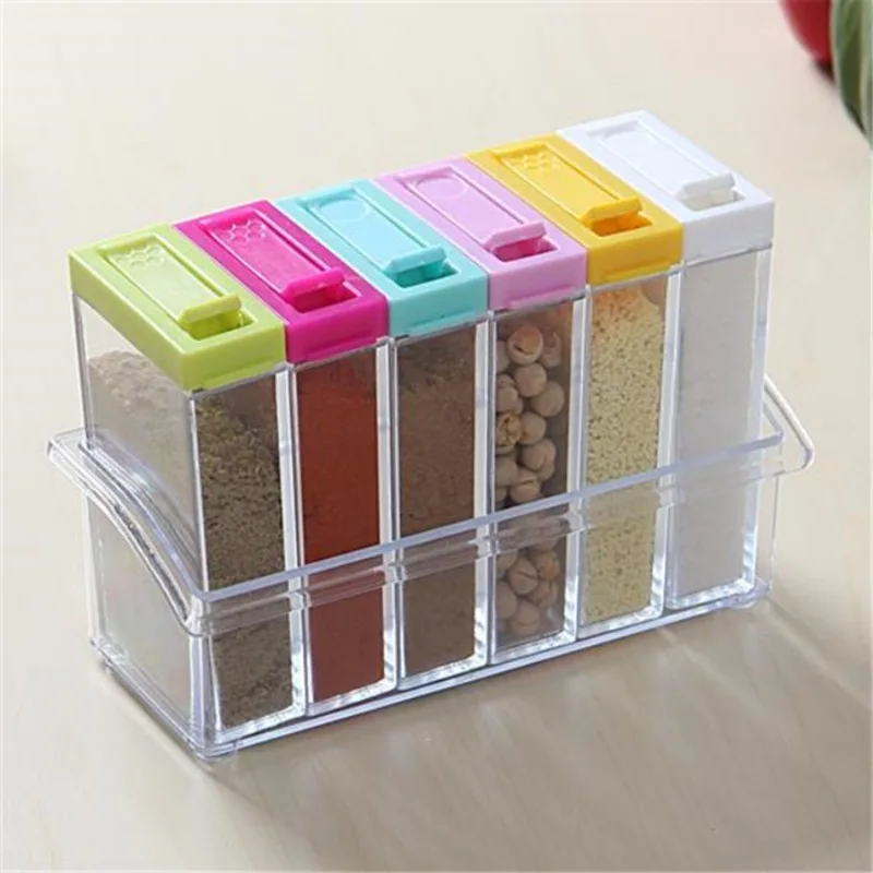 Kitchen Gadgets Storage - Прозрачная коробка для приправ с шестью