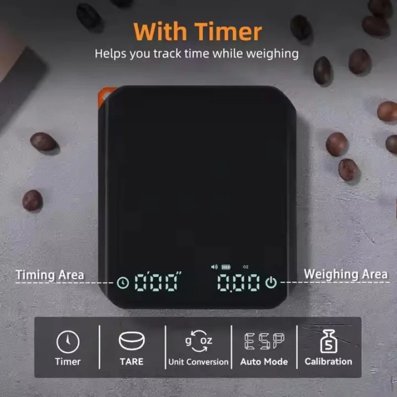 Kitchen Timer Digital - KitchenМини-кофейные весы с таймером 2 кг/0,1