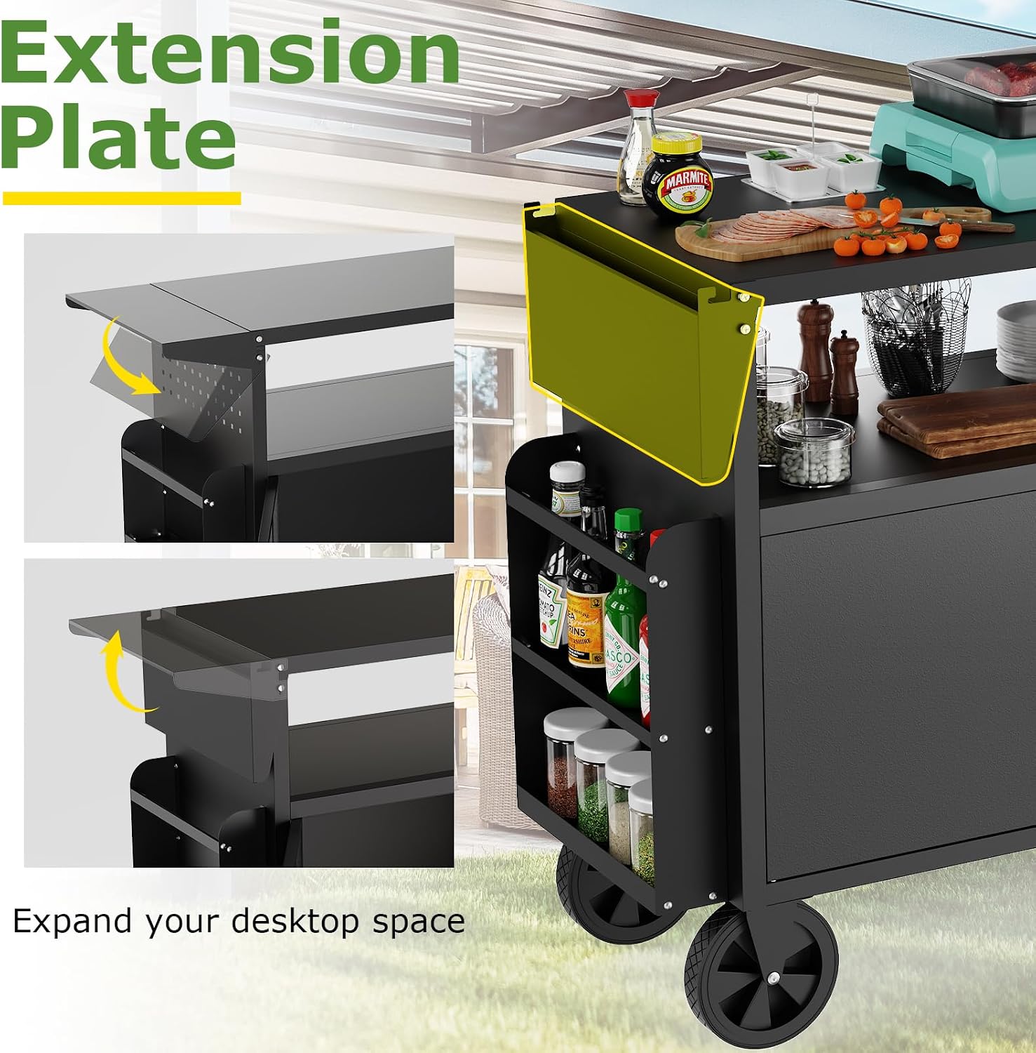 Уличный стол-тележка для гриля – обзор и цена Kitchen Gadgets Storage