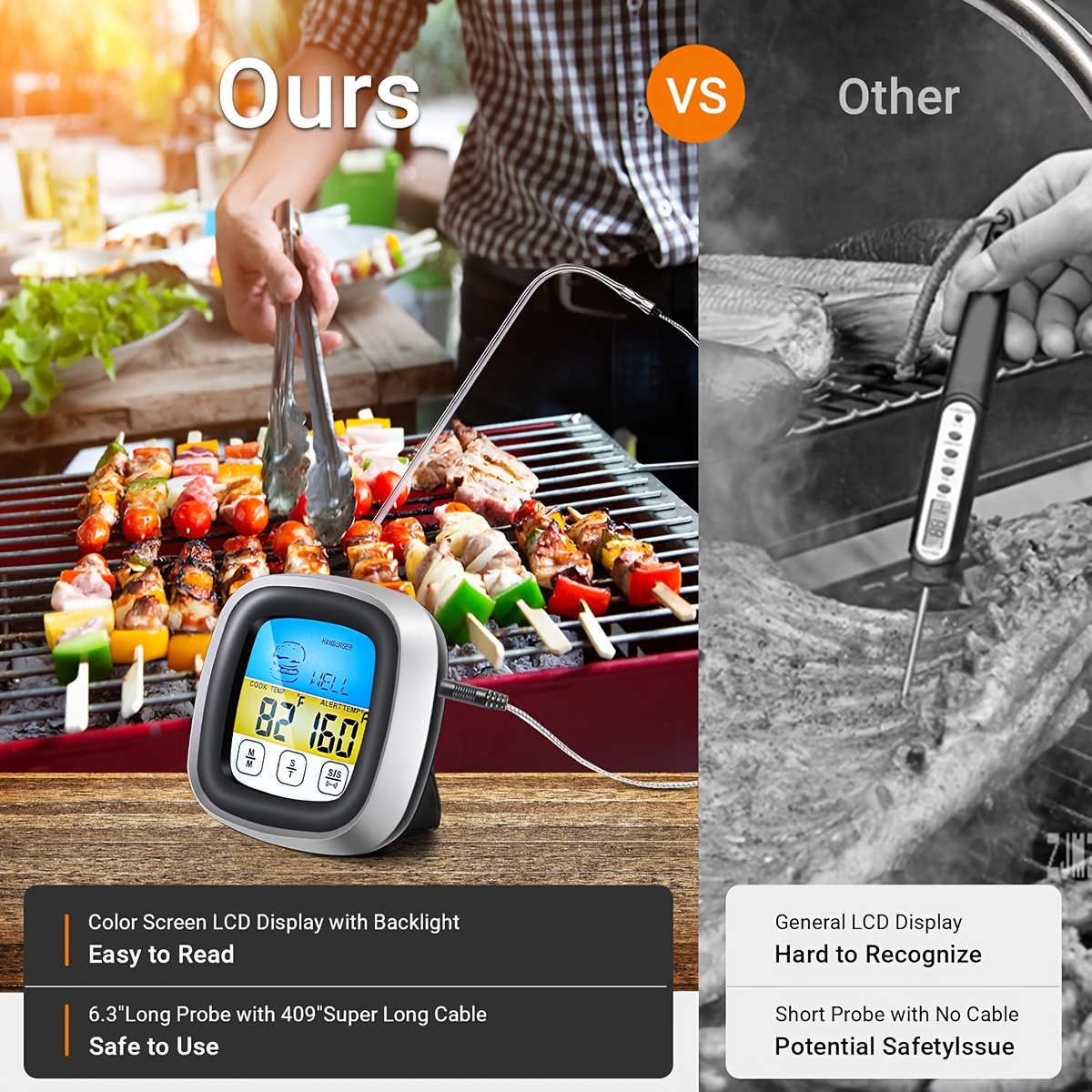 Цифровой термометр для мяса с  – обзор и цена Kitchen Timer Digital